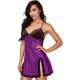 2PC LACE SATIN CHEMISE WITH PANTY CONJUNTO TIRAS