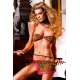 BACI CONJUNTO MINI FALDA Y TOP LEOPARDO TRANSPARENTE
