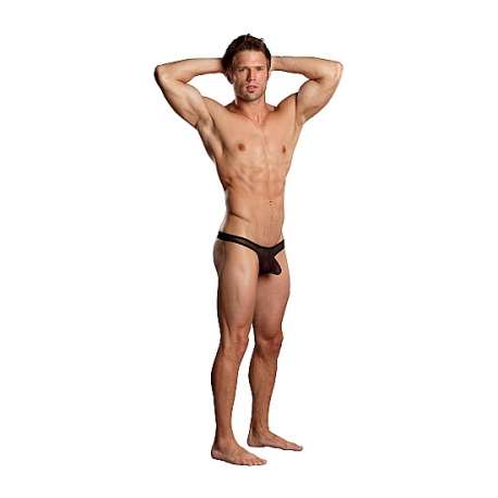 MALE POWER TANGA TRANSPARENCIAS NEGRO