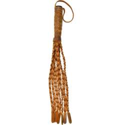 BRAIDED 15 TAILS WITH 6 HANDLE - ITALIAN LEATHER 53X4CM