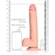 REALROCK PENE REALiSTICO CON TESTiCULOS 10 255 CM