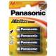 PILAS X4 ALKALINA PANASONIC AA LR06