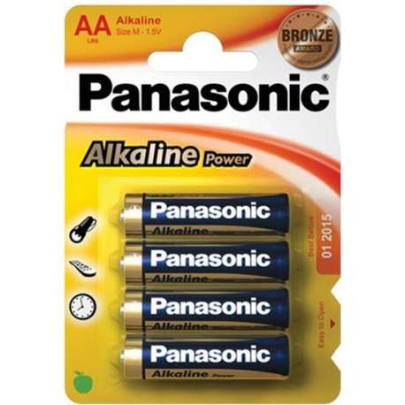 PILAS X4 ALKALINA PANASONIC AA LR06